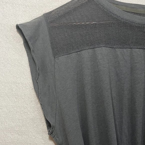 Grey State Apparel Rachel Belted Dress with Mesh Detail - Cotton/Linen - Picture 5 of 7